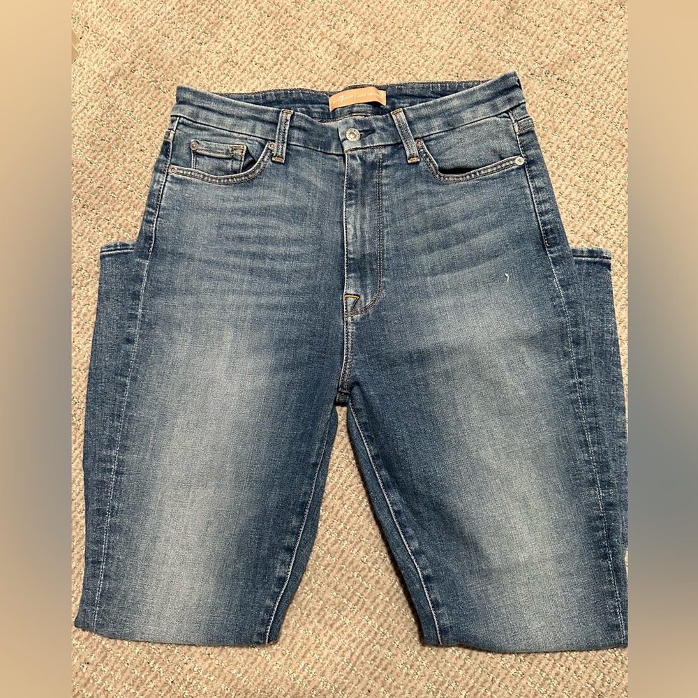 7 for all Mankind Aubrey Ultra High Waist Ankle Skinny Jean Size 30 - Picture 3 of 9